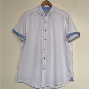 Report Collection Linen Blend SS Buttondown L